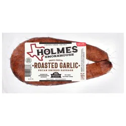 Holmes Smokehouse Pecan Smoked Roasted Garlic Sausage 12 oz