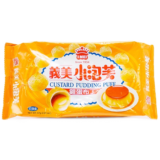 slide 1 of 1, I Mei Puff Snack - Custard Pudding, 57 gram