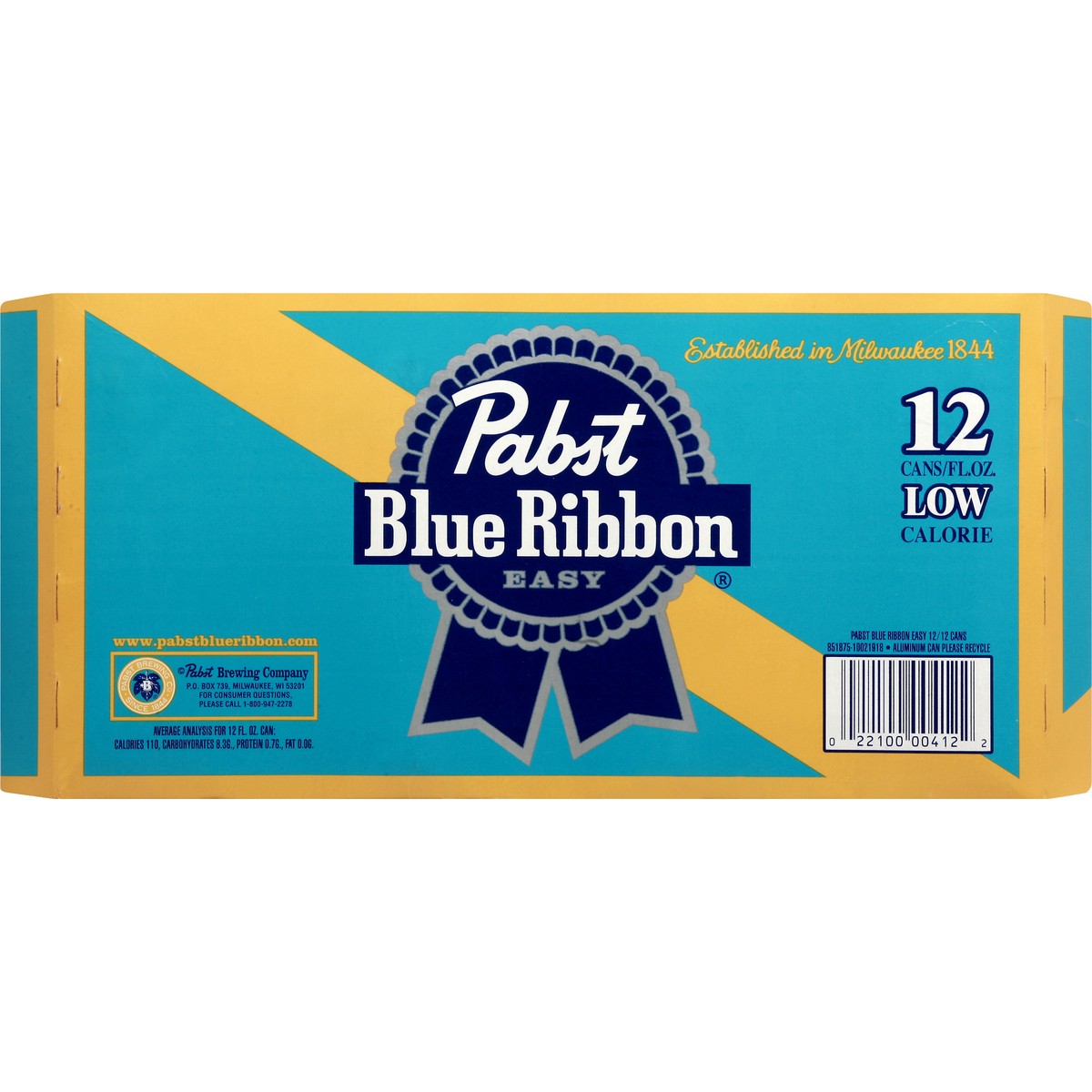 slide 6 of 8, Pabst Blue Ribbon Easy Lager, 12 Pack, 12 oz Cans, 12 ct; 12 oz