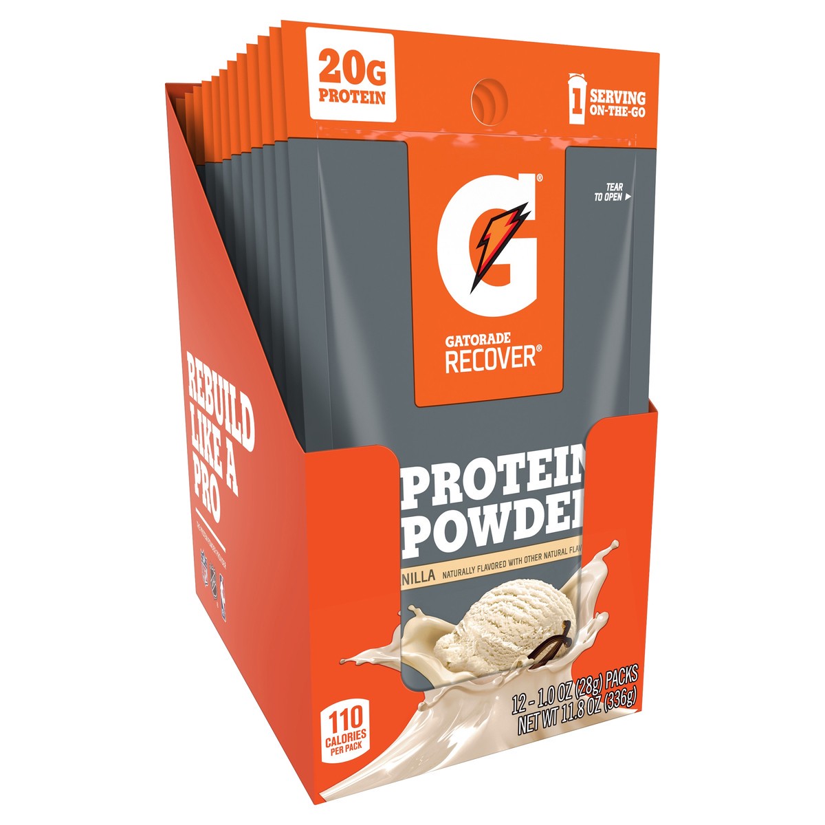 slide 3 of 6, Gatorade Whey Protein Powder, 12 oz