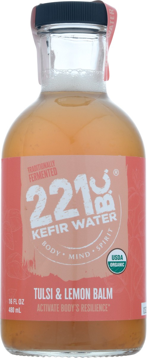 slide 11 of 13, 221 B.C. Water Kefir Tulsi Lemon Organic - 16 fl oz, 16 fl oz