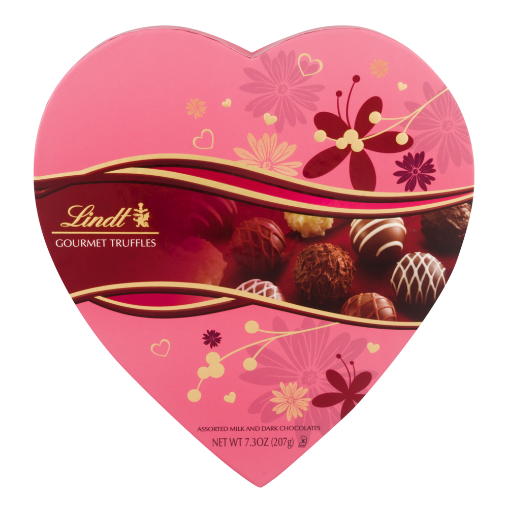 slide 1 of 3, Lindt Valentine's Gourmet Assorted Milk And Dark Chocolates, 7.3 oz