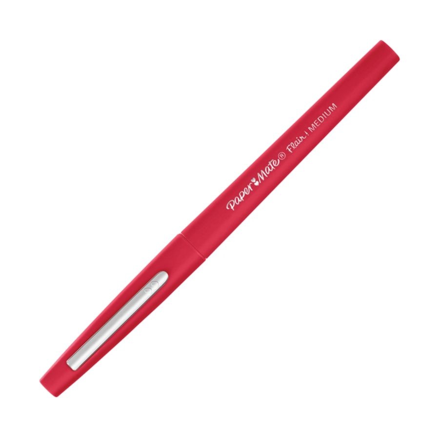 slide 2 of 10, Paper Mate Flair Porous-Point Pens, Medium Point, 1.0 Mm, Red Ink, Pack Of 4 Pens, 4 ct