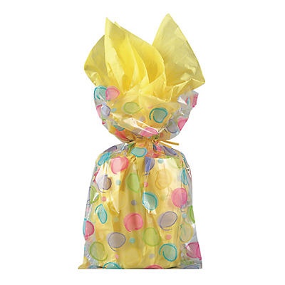 slide 1 of 1, Unique Industries Polka Dot Cello Party Bags, 20 ct