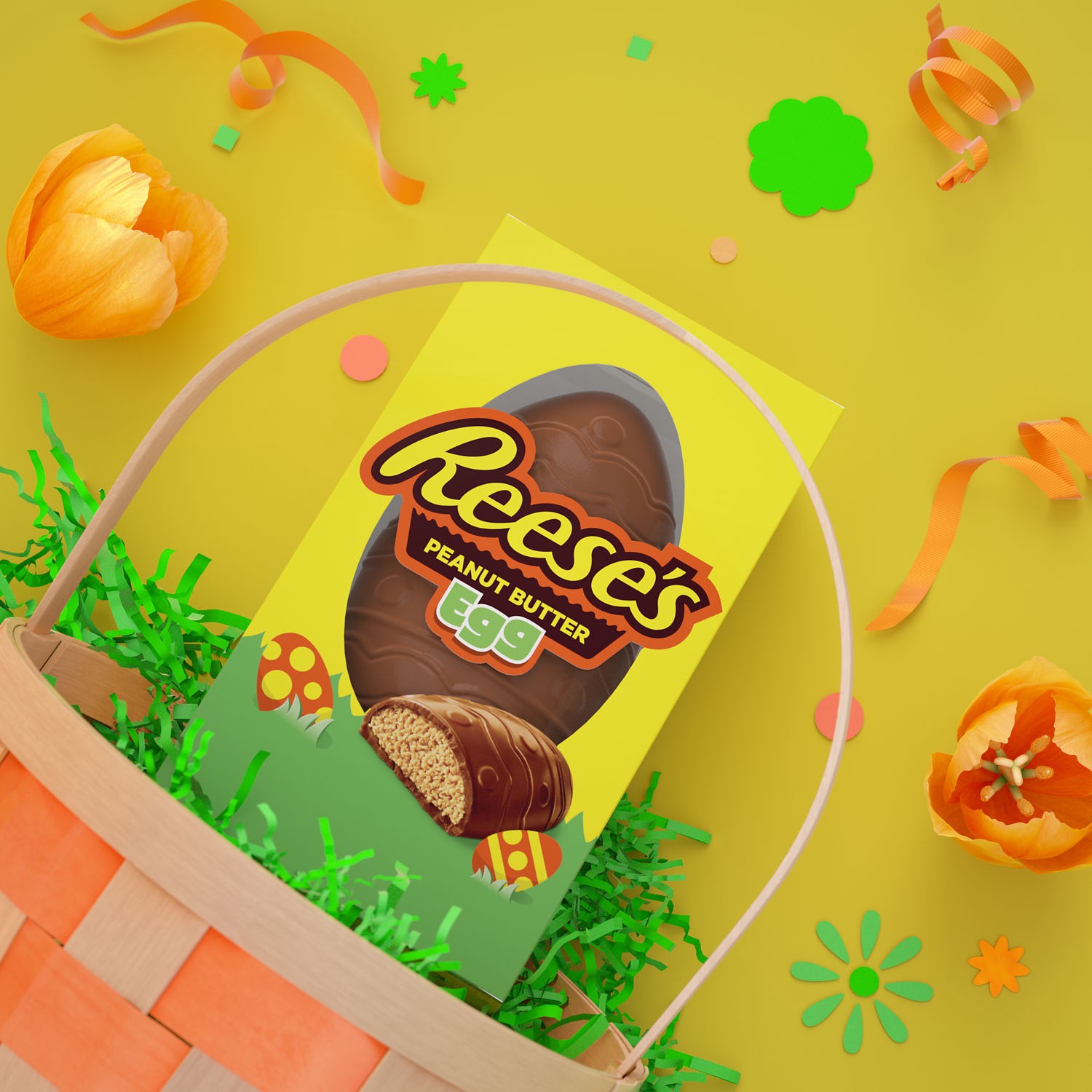 slide 7 of 8, REESE'S Milk Chocolate Peanut Butter Egg, Easter Candy Gift Box, 6 oz, 6 oz