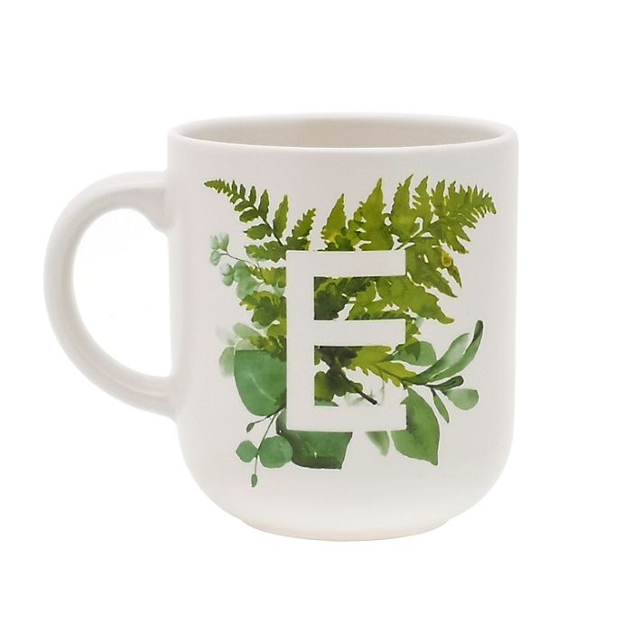 slide 2 of 2, Bee & Willow Home Botanical Monogram Letter E'' Coffee Mug'', 1 ct