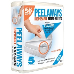 slide 1 of 1, Peelaways Queen 5 Layer Disposable Sheets, 1 ct