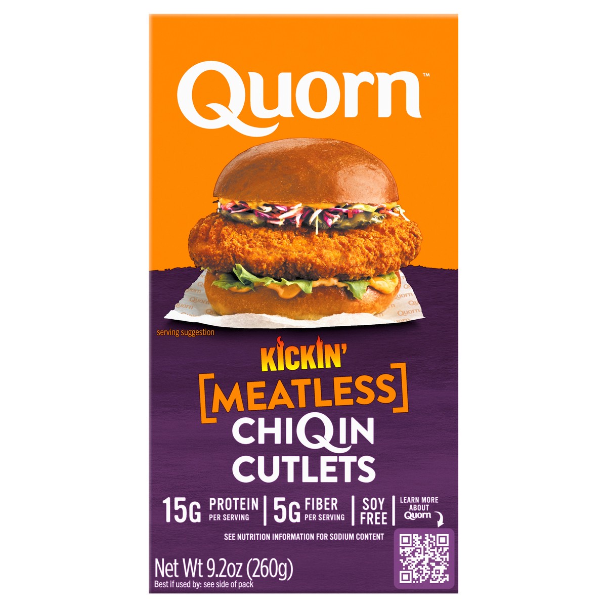 slide 1 of 13, Quorn Meatless Kickin' ChiQin Cutlets, 9.2 oz