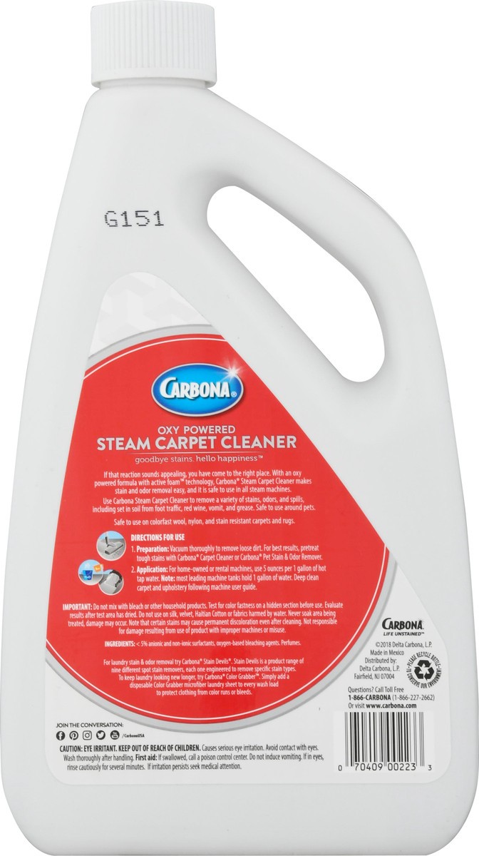 slide 5 of 9, Carbona Oxy Steam Carpet Cleaner, 48 oz