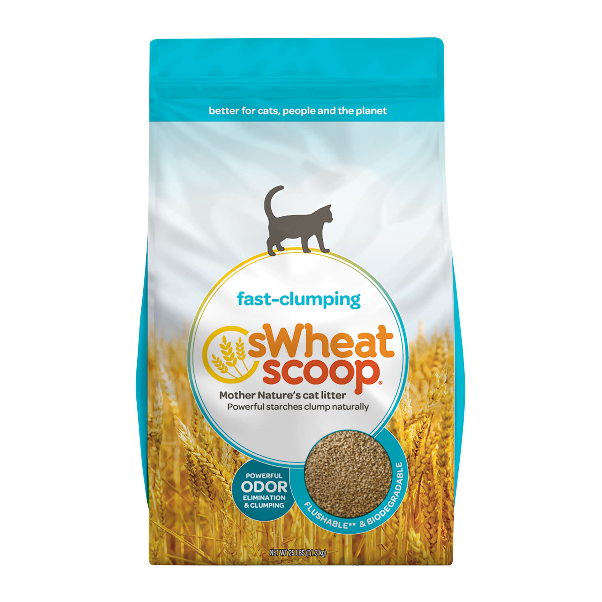 slide 1 of 1, sWheat Scoop Natural Wheat Scoopable Cat Litter, 25 lb