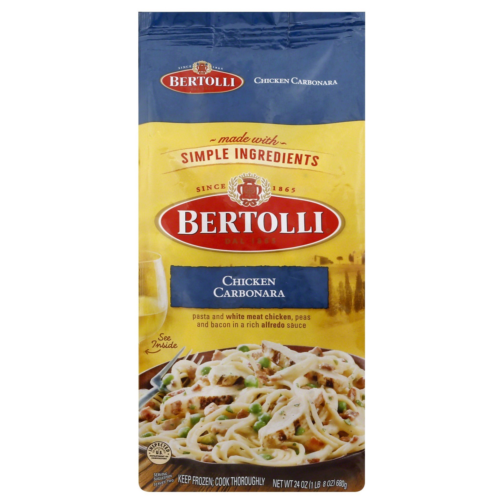 slide 1 of 4, Bertolli Chicken Carbonara 24 oz, 24 oz