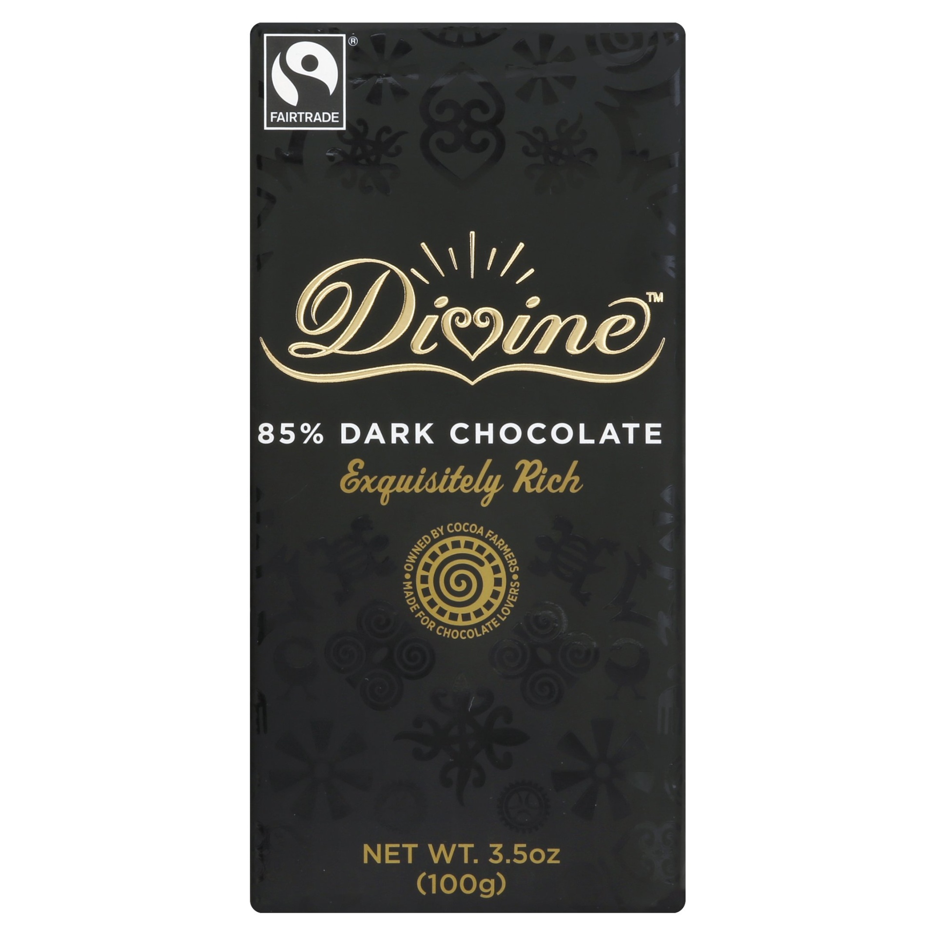 slide 1 of 5, Divine 85% Dark Chocolate Bar, 3.5 oz