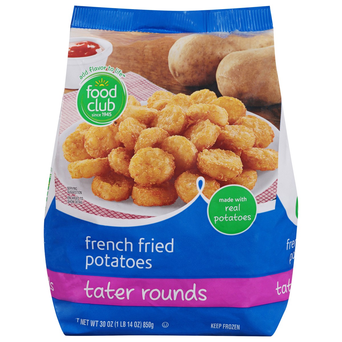 slide 1 of 1, Food Club Tater Rounds French Fried Potatoes 30 oz, 30 oz