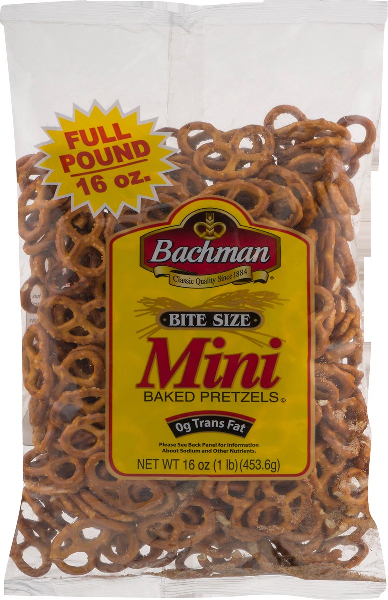 slide 6 of 13, Bachman Mini Bite Size Baked Pretzels 16 oz, 16 oz