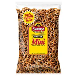 Bachman Bite Size Mini Baked Pretzels 16 oz