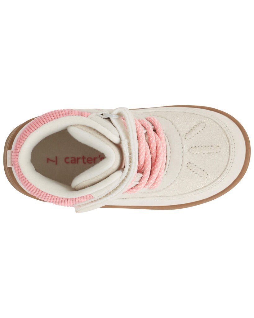 slide 5 of 6, Carter's Toddler Hiking Boots White/Pink 4, 1 ct