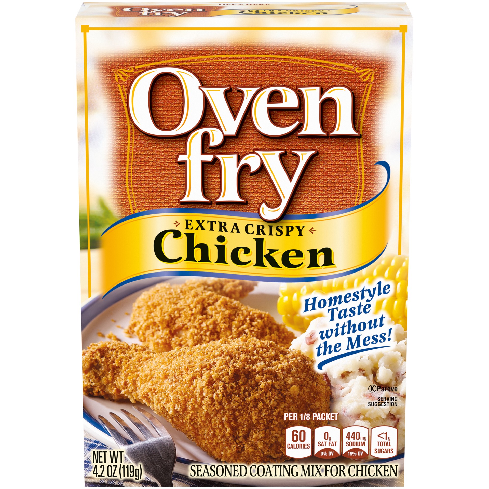 slide 1 of 11, Oven Fry Extra Crispy Seasoned Coating Mix for Chicken, 4.2 oz