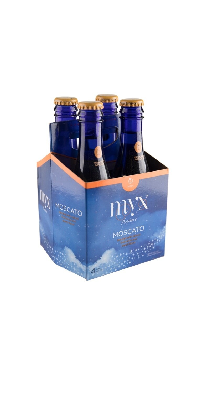 slide 1 of 1, MYX Fusions Peach Moscato, 187 ml