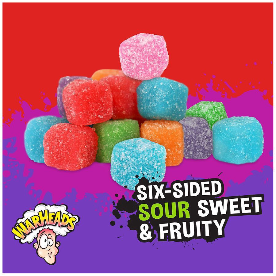 slide 5 of 5, Warheads Chewy Cubes Sour Sweet & Fruity Candy 3.5 oz, 3.5 oz