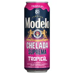 Modelo Chelada Suprema Tropical Mexican Import Flavored Beer, 24 fl. oz. Can, 8.0% ABV