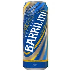 Barrilito Cerveza Mexican Import Beer, 24 fl oz Can, 3.3% ABV