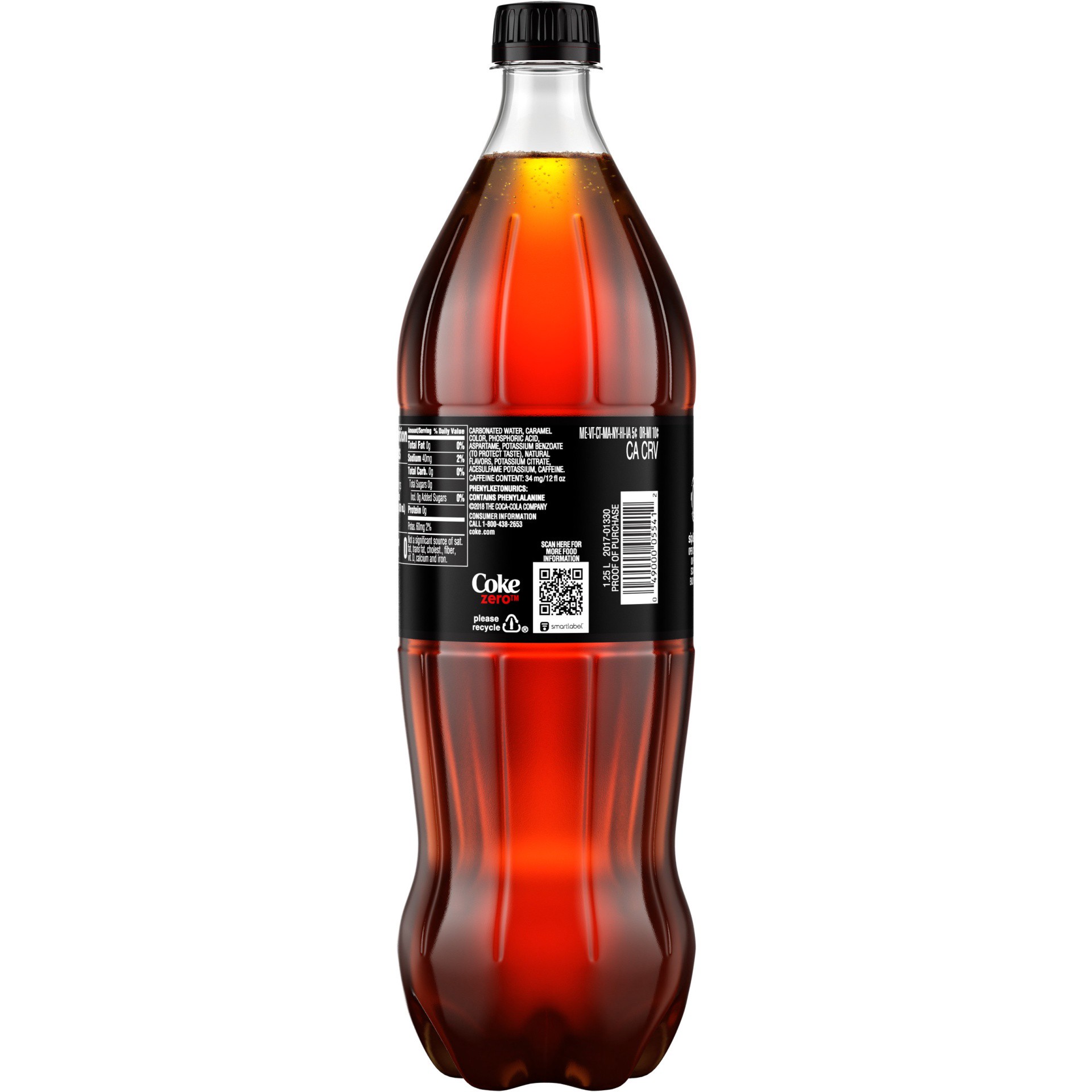 slide 4 of 7, Coca-Cola Coke Zero Sugar 12/1.25L, 1.25 liter