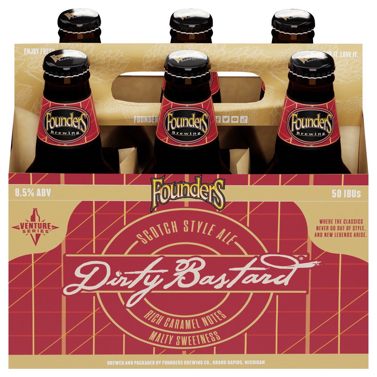 slide 1 of 11, Founders Brewing Co. Dirty Bastard Scotch Ale beer 6pk bottle, 6 ct; 12 oz