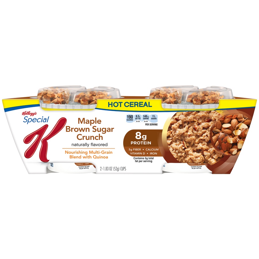 slide 1 of 1, Kellogg's Special K Maple Brown Sugar Crunch Hot Cereal, 2 ct; 1.83 oz