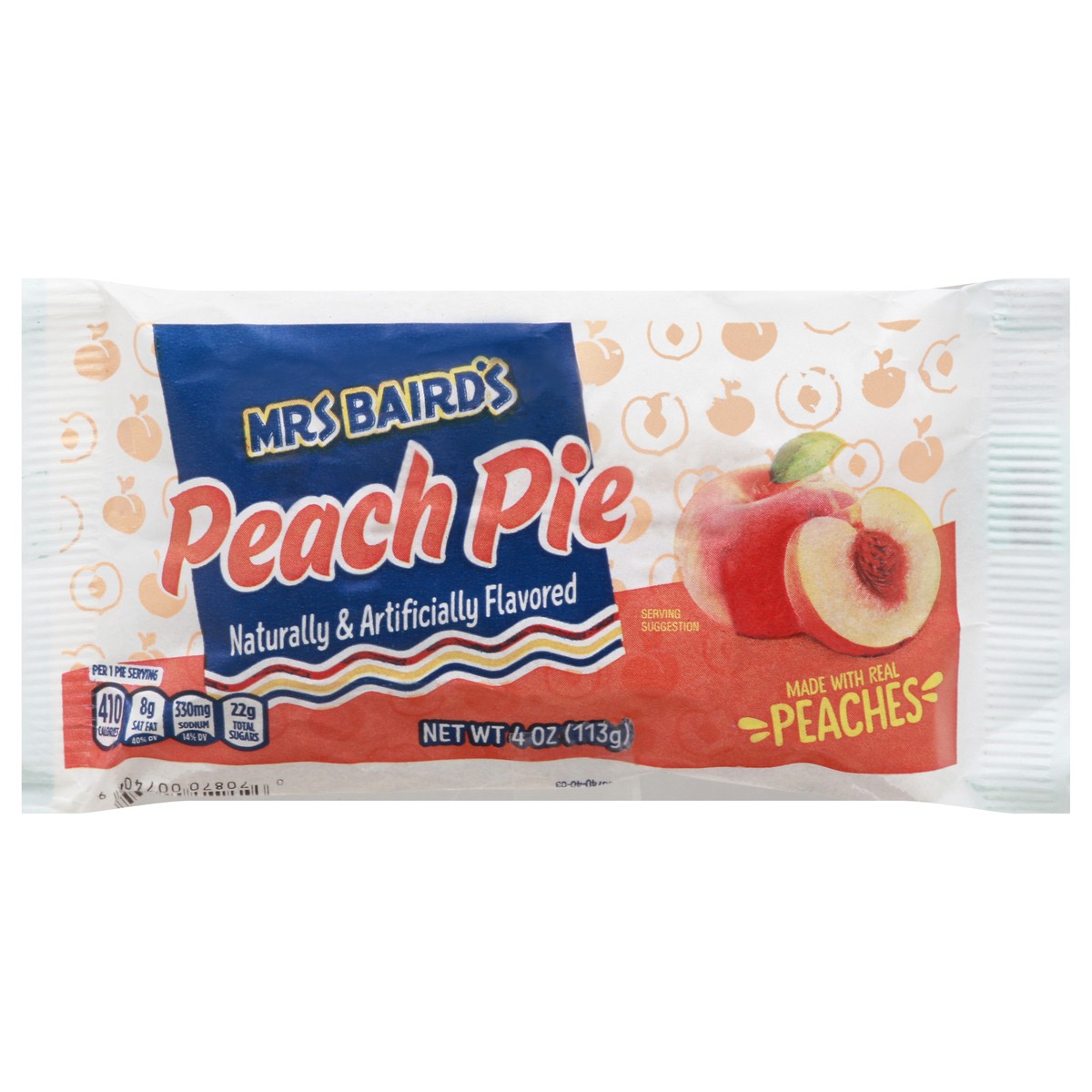 slide 12 of 14, Mrs. Baird's Single Serve Peach Pie, 4 oz, 1 ct