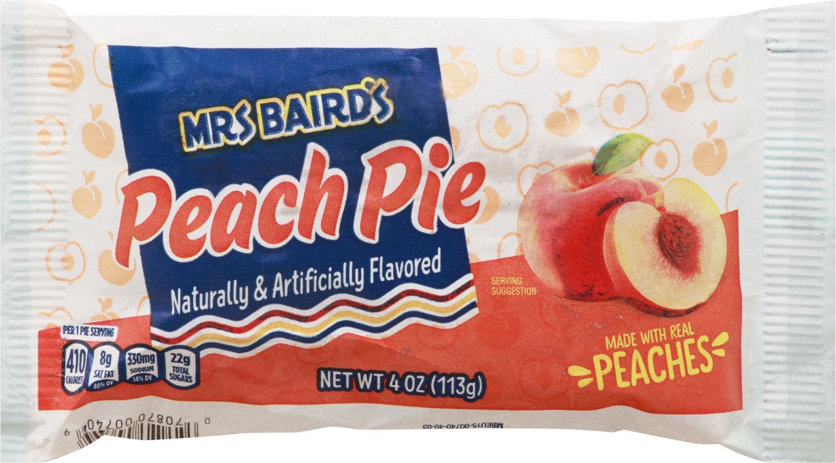 slide 13 of 14, Mrs. Baird's Single Serve Peach Pie, 4 oz, 1 ct