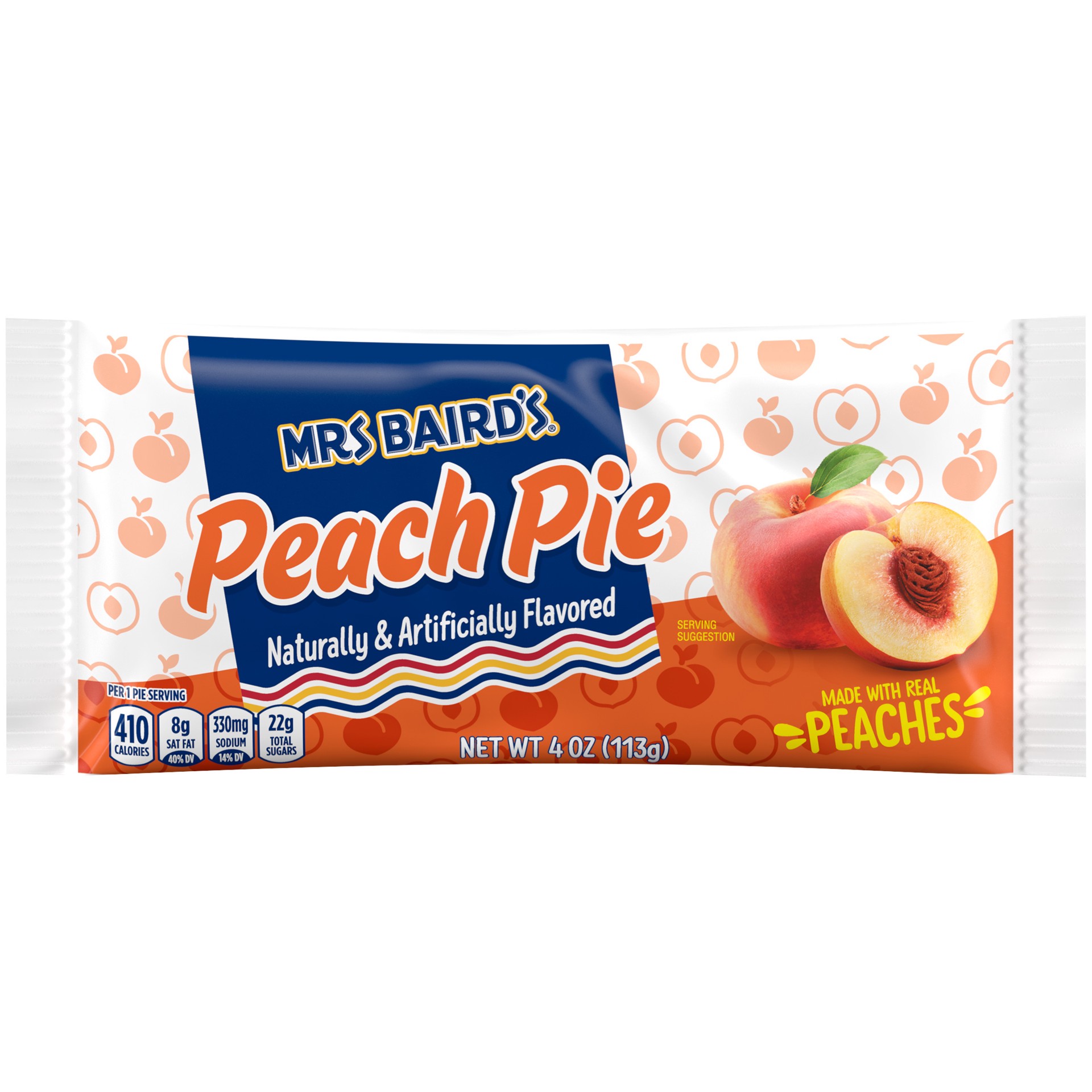 slide 1 of 14, Mrs. Baird's Single Serve Peach Pie, 4 oz, 1 ct