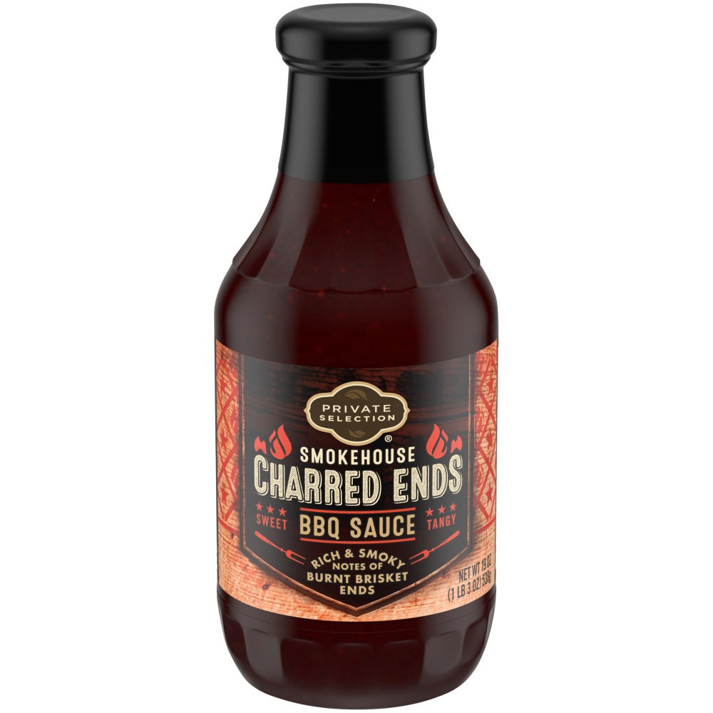 slide 1 of 3, Private Selection Smokehouse Charred Ends Bbq Sauce, 19 oz