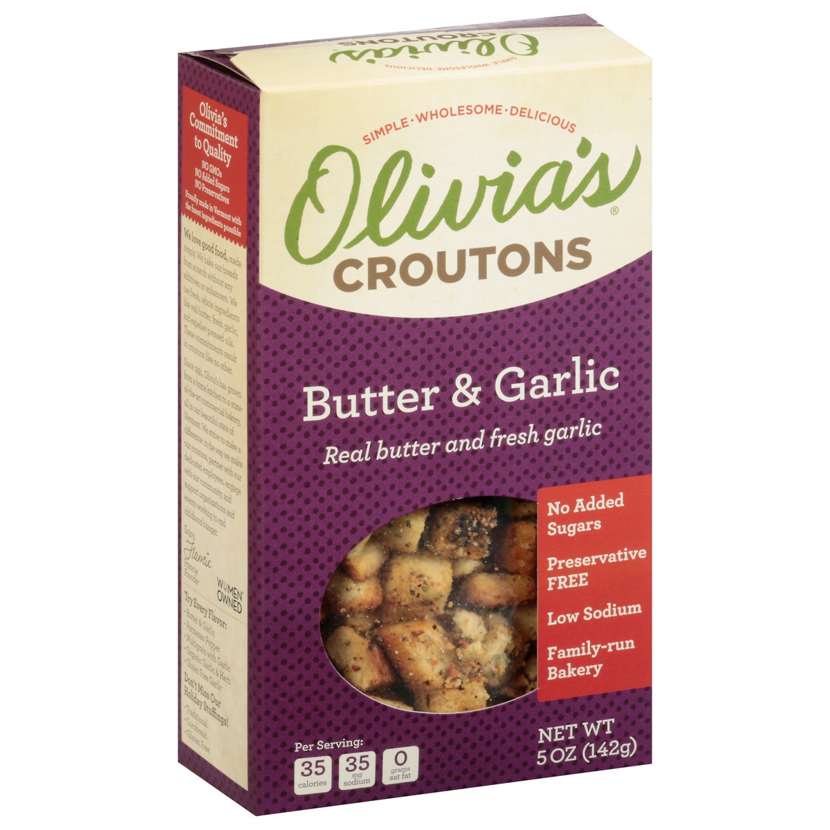 slide 1 of 13, Olivia's Butter & Garlic Croutons 5 oz, 5 oz