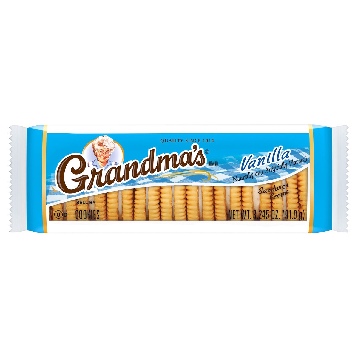 slide 6 of 6, Grandma's Sandwich Crème Cookies Vanilla Naturally And Artificially Flavored 3.245 Oz, 3.24 oz