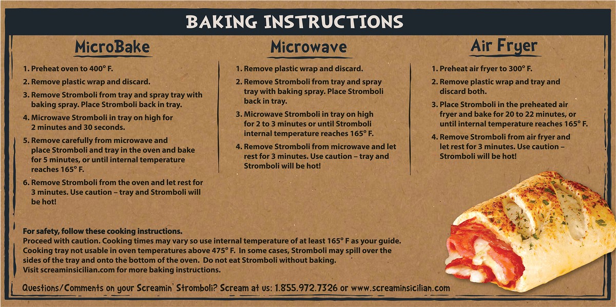 slide 7 of 13, Screamin' Sicilian Screamin Stromboli Mother Of Meat, 6.25 Oz, 9.25 oz