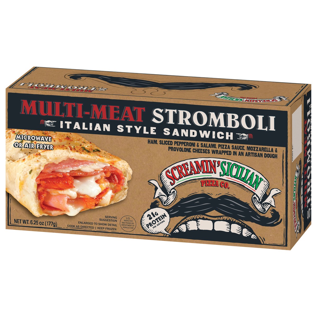 slide 12 of 13, Screamin' Sicilian Screamin Stromboli Mother Of Meat, 6.25 Oz, 9.25 oz