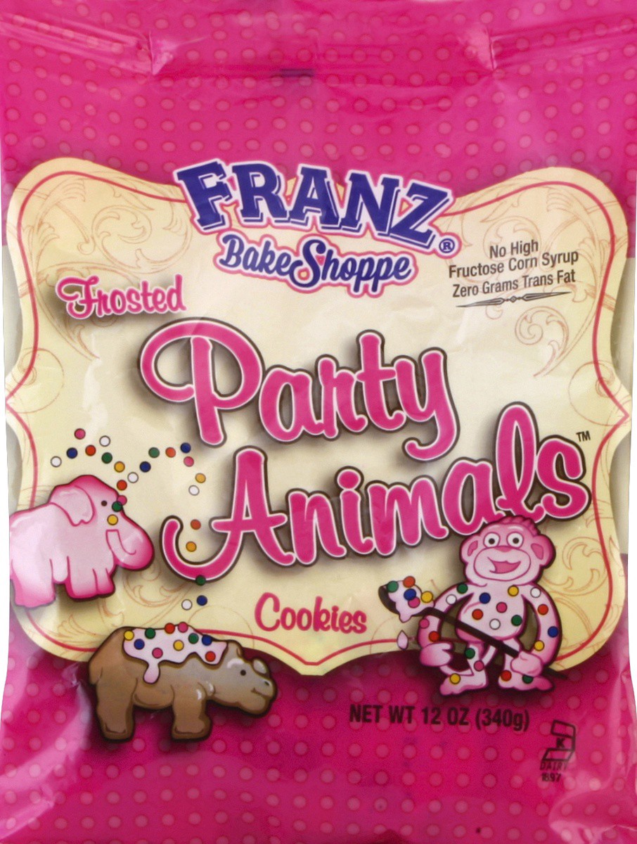 slide 3 of 5, Franz Bake Shoppe Frosted Animal Cookies, 12 oz