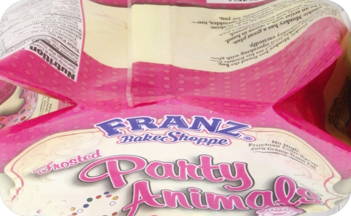 slide 5 of 5, Franz Bake Shoppe Frosted Animal Cookies, 12 oz