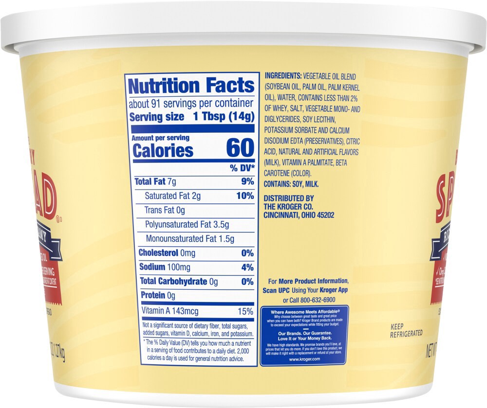 slide 2 of 3, Kroger Buttery Spread, 45 oz