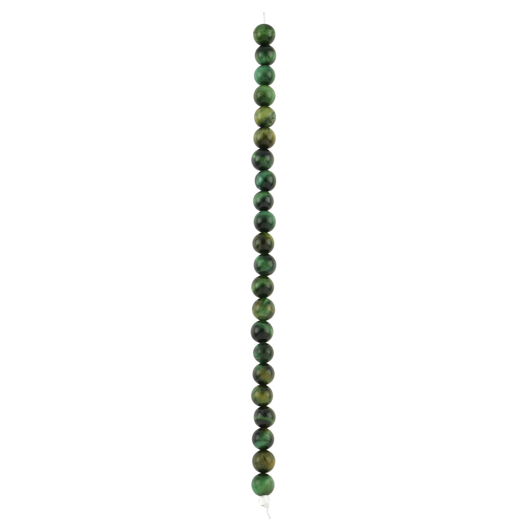 slide 3 of 3, Dark Green Dyed Tiger's Eye Round Beads, 8mm By Bead Landing, 8mm