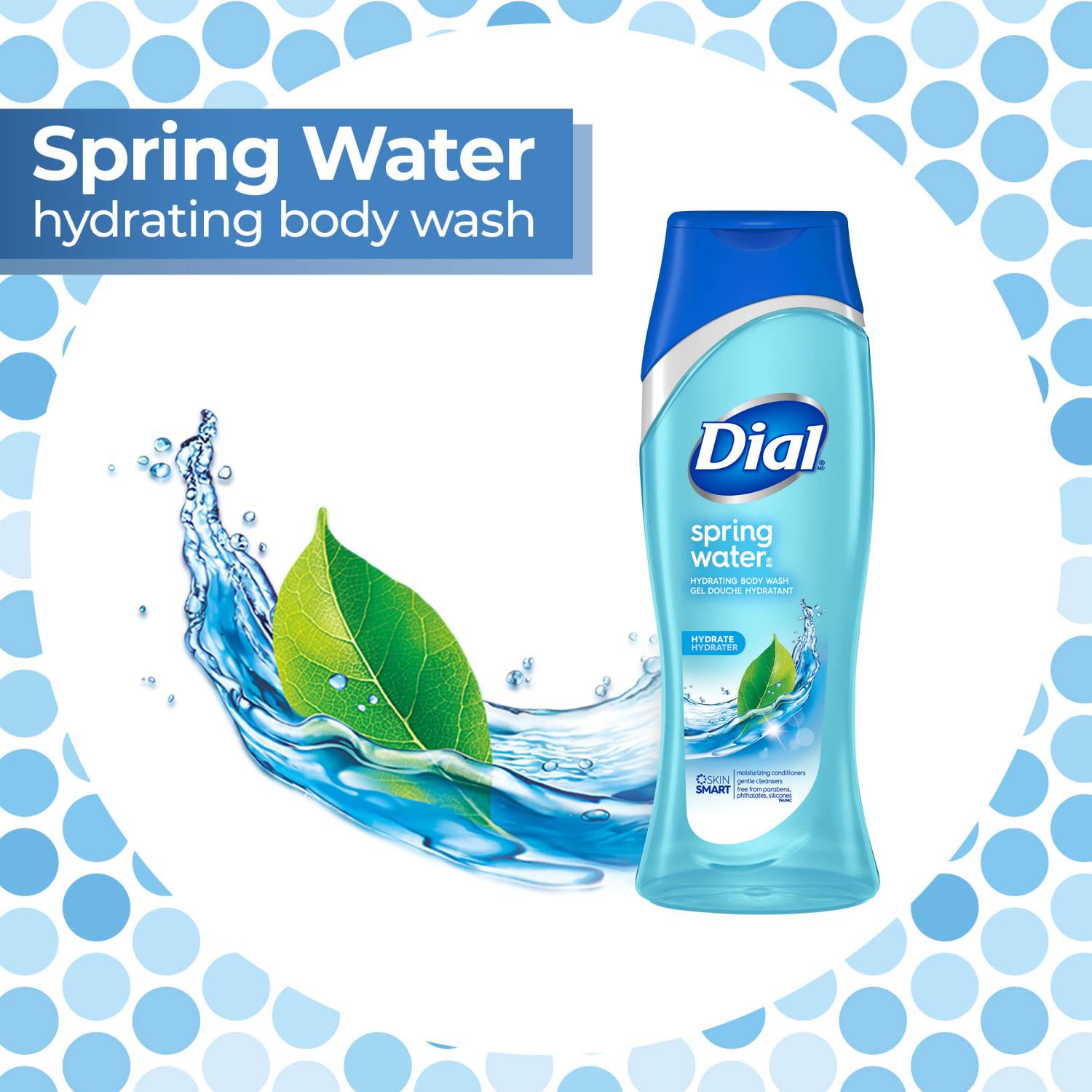 slide 4 of 5, Dial Body Wash, Spring Water, 16 fl oz, 16 fl oz