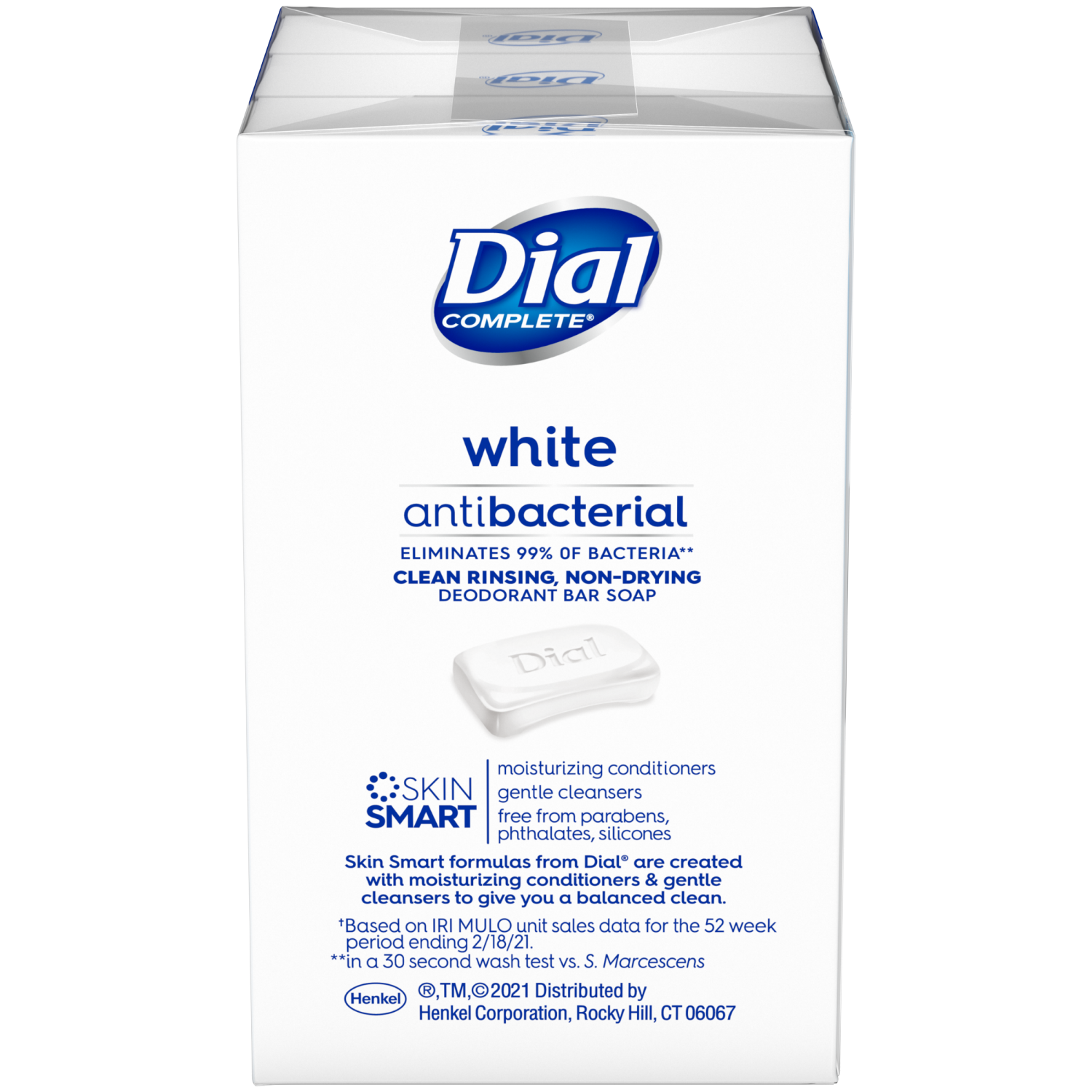 slide 3 of 5, Dial Refresh & Renew White Antibacterial Deodorant Bar Soap Large 3 - 4 oz Bars, 3 ct