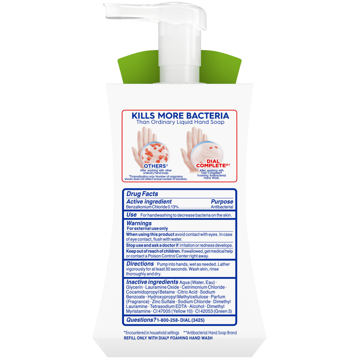 slide 4 of 5, Dial Foaming Antibacterial Defense Fresh Pear Scent Hand Wash + Aloe 7.5 fl oz, 7.5 fl oz