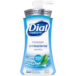 Dial Antibacterial Defense Foaming Spring Water Scent Hand Wash + Aloe 7.5 fl oz