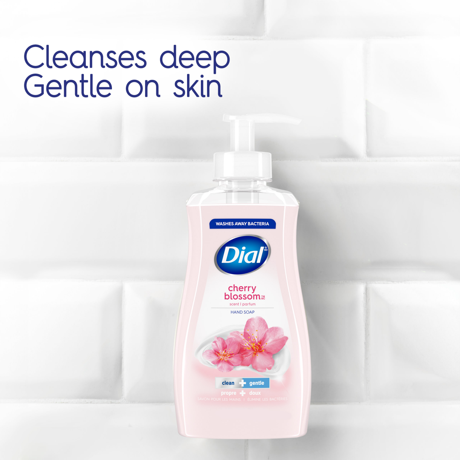 slide 3 of 5, Dial Clean + Gentle Cherry Blossom Hand Soap 7.5 fl oz, 7.5 fl oz