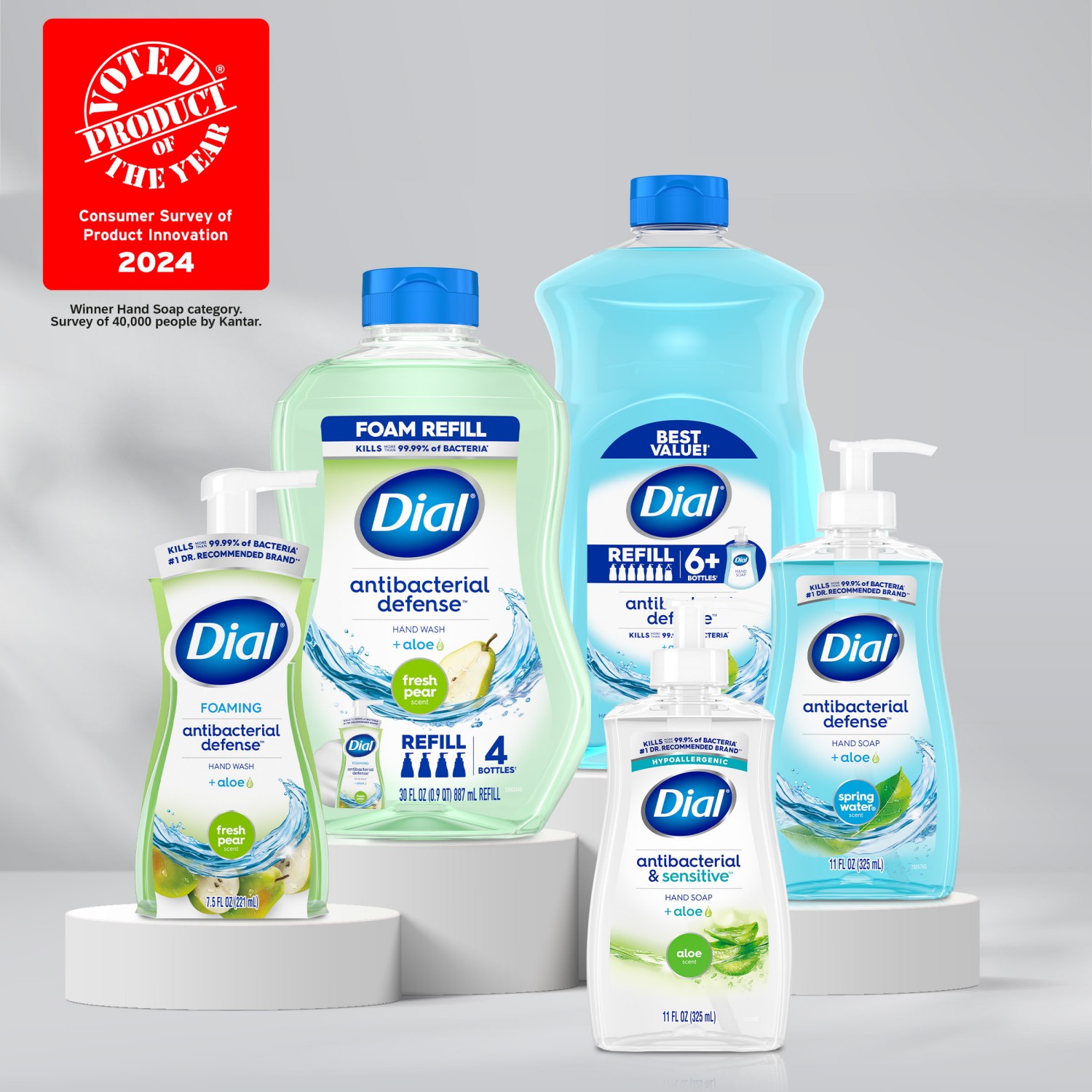 slide 4 of 5, Dial Clean + Gentle Cherry Blossom Hand Soap 7.5 fl oz, 7.5 fl oz