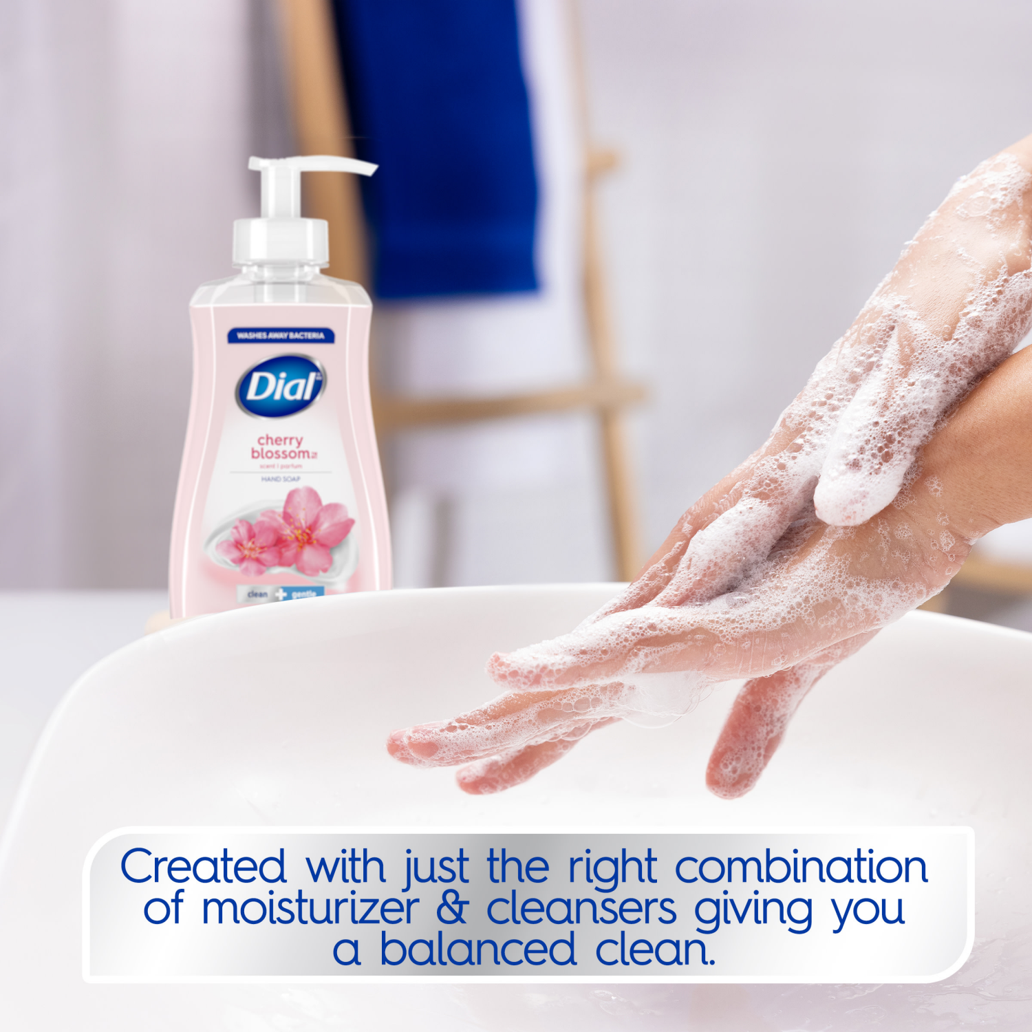 slide 5 of 5, Dial Clean + Gentle Cherry Blossom Hand Soap 7.5 fl oz, 7.5 fl oz