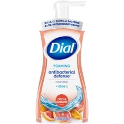 Dial Antibacterial Defense Foaming Citrus Sunburst Scent Hand Wash + Aloe 7.5 fl oz