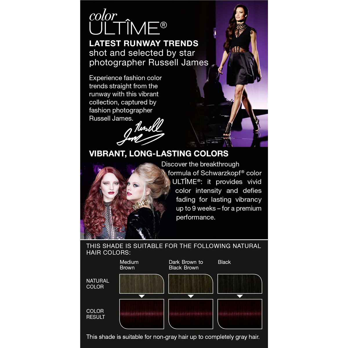 slide 2 of 2, Schwarzkopf Color Ultime Permanent Hair Color Cream, 1.2 Scarlet Black, 8.4 oz