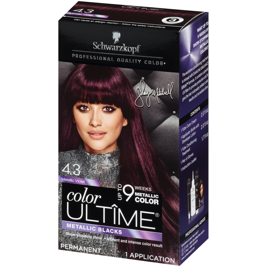 slide 7 of 7, Schwarzkopf Color Ultime Metallic Violet 4.3 Hair Color, 1 ct